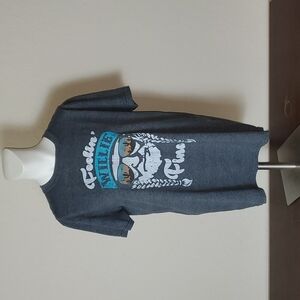 M/L unisex "Feelin' Willie Fine" gray tshirt (see measurements)